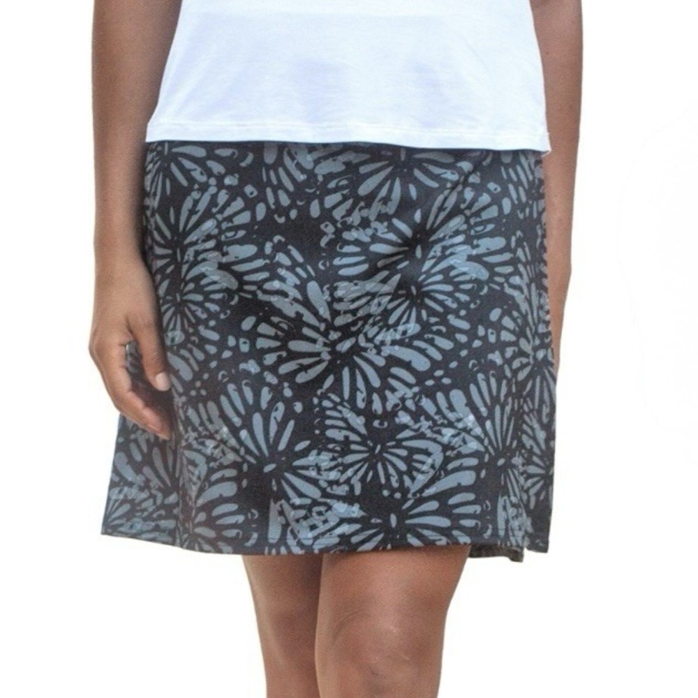 RipSkirt Hawaii Wrap Skirt Length 2 Shibori Charcoal‎ Gray Black Large